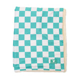 Frenchie Blanket - Aqua Checkered from Frenchie Bulldog