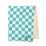Frenchie Blanket - Aqua Checkered from Frenchie Bulldog