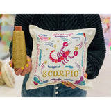Aquarius Astrology Hand-Embroidered Pillow by Cat Studio from Quirks!