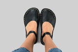 Black Barefoot Sandals from Atlantis Handmade Shoes