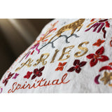 Aries Astrology Hand-Embroidered Pillow by Cat Studio from Quirks!