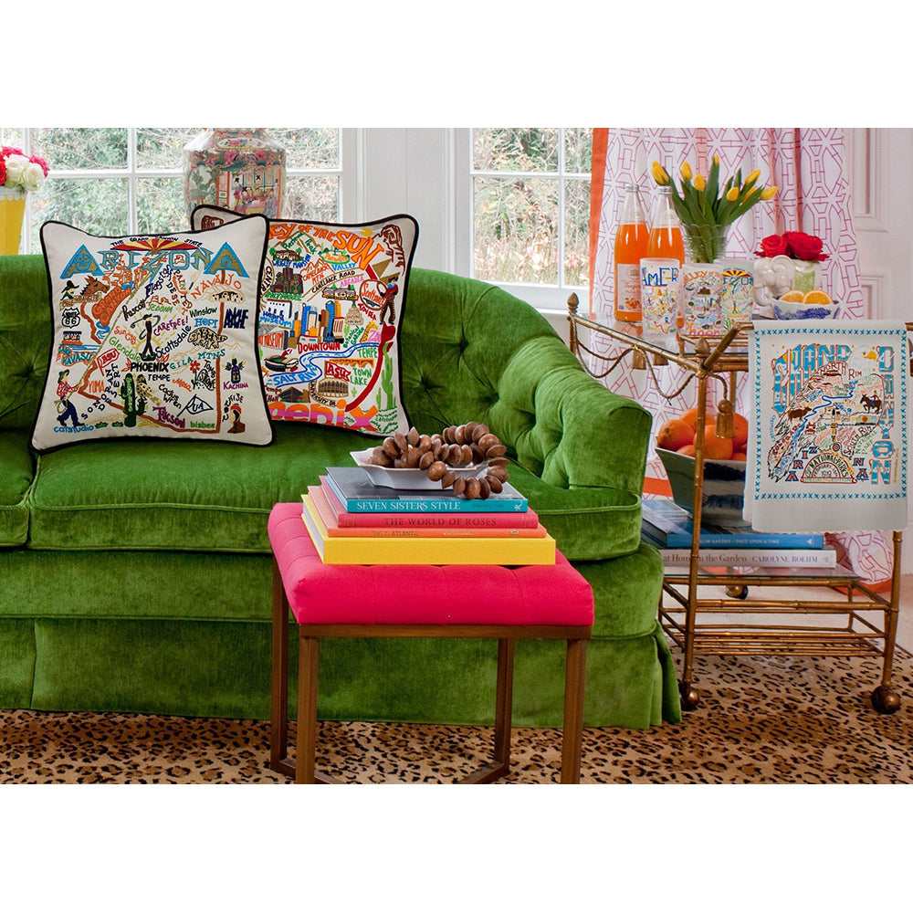 Arizona Hand-Embroidered Pillow from Quirks!