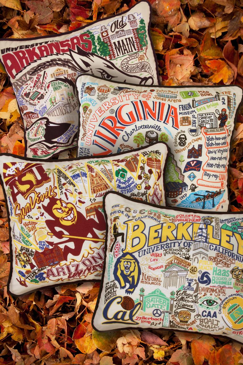 Arkansas, University of Collegiate Hand-Embroidered Pillow from Quirks!