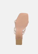 Arnie Braided Straps Block Heeled Sandals from London Rag International