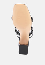 Arnie Braided Straps Block Heeled Sandals from London Rag International