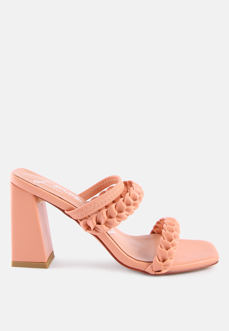 Arnie Braided Straps Block Heeled Sandals from London Rag International