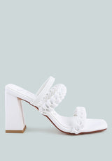 Arnie Braided Straps Block Heeled Sandals from London Rag International