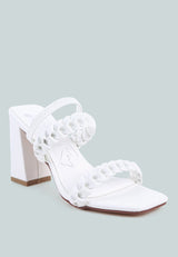 Arnie Braided Straps Block Heeled Sandals from London Rag International