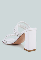 Arnie Braided Straps Block Heeled Sandals from London Rag International
