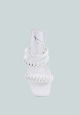 Arnie Braided Straps Block Heeled Sandals from London Rag International