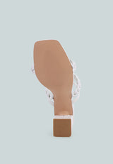 Arnie Braided Straps Block Heeled Sandals from London Rag International