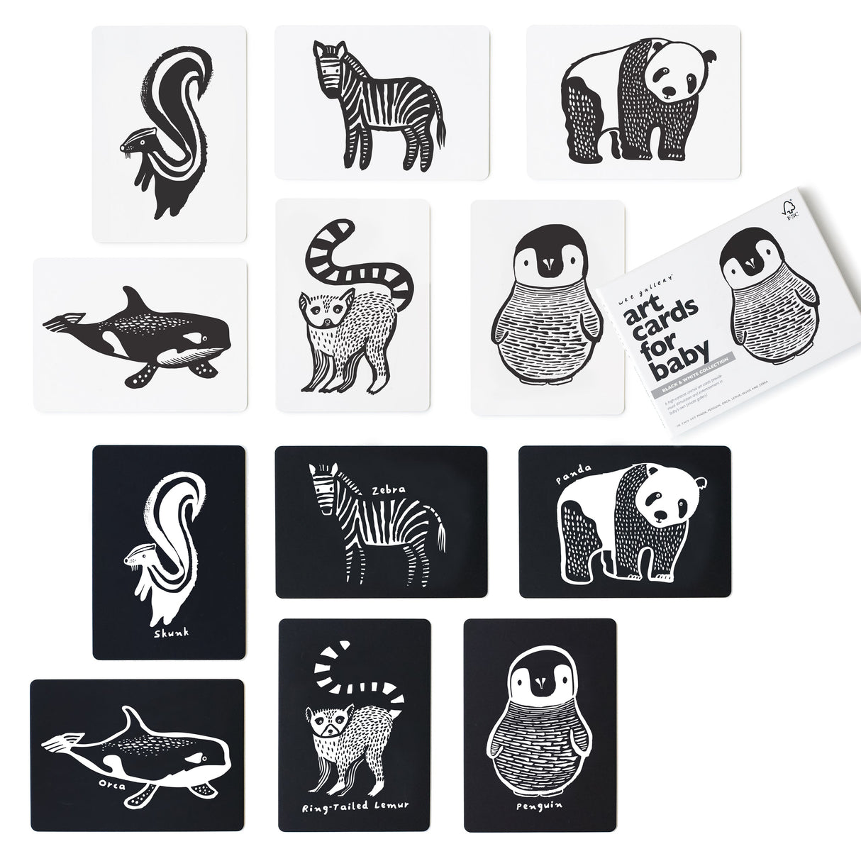 Art Cards for Baby - Black and White Collection From Wee Gallery