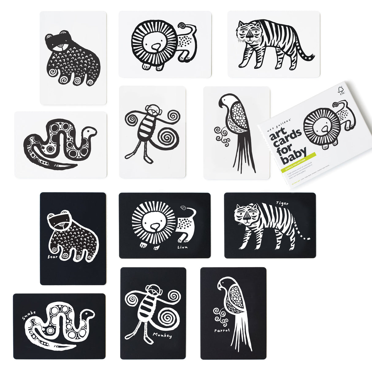 Art Cards for Baby - Jungle Collection From Wee Gallery