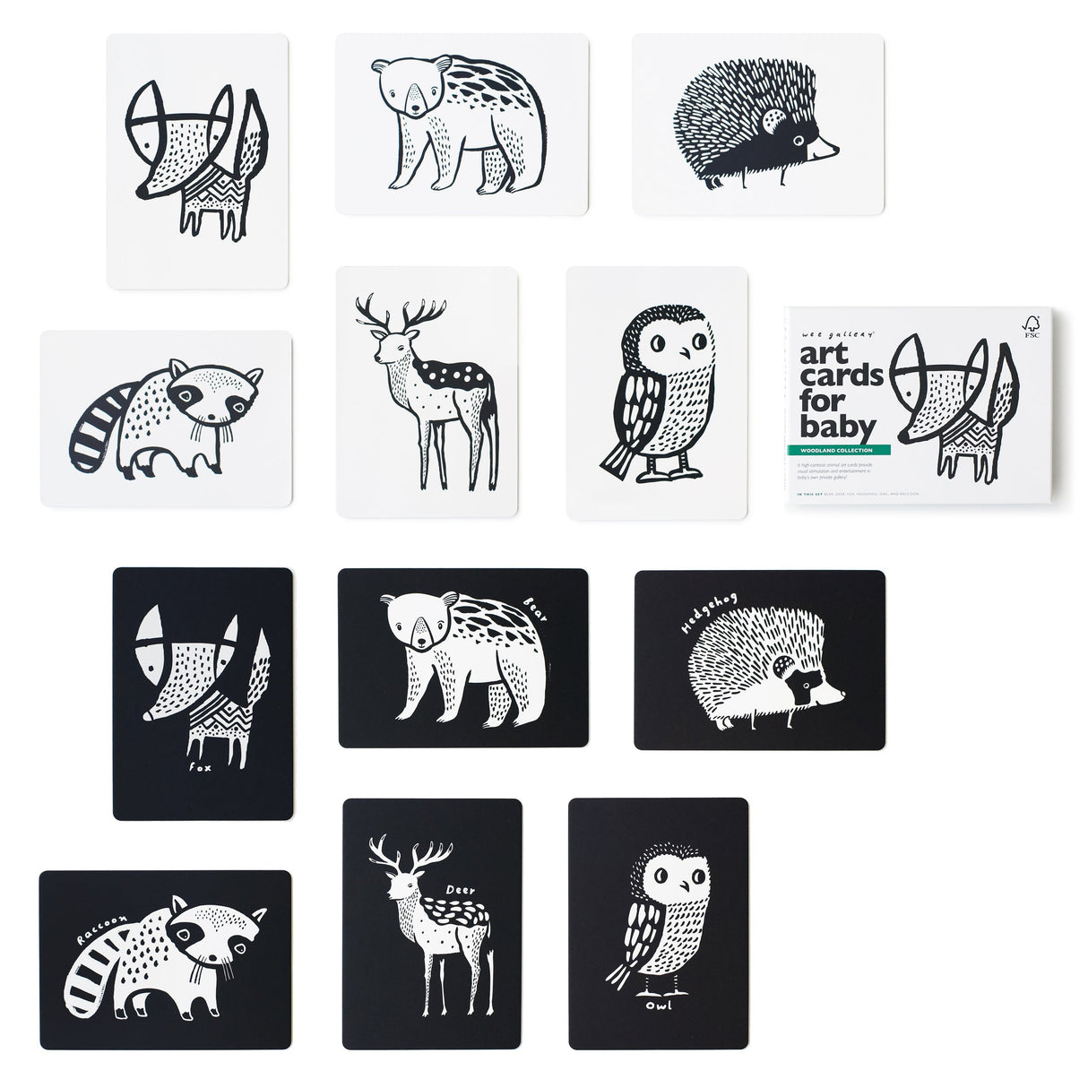 Art Cards for Baby - Woodland Collection From Wee Gallery