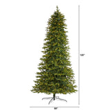 10’ Belgium Fir “Natural Look” Artificial Christmas Tree with 1050 Clear LED Lights from Nearly Natural