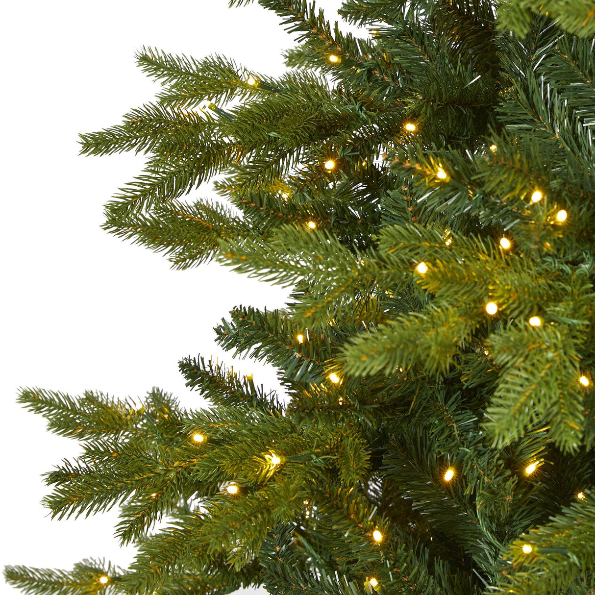 10’ Belgium Fir “Natural Look” Artificial Christmas Tree with 1050 Clear LED Lights from Nearly Natural
