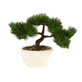 10” Cedar Bonsai Artificial Tree in Decorative Planter from Nearly Natural