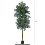 Double Stalk Golden Cane Artificial Palm Tree 10’ from Nearly Natural
