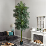 Double Stalk Golden Cane Artificial Palm Tree 10’ from Nearly Natural