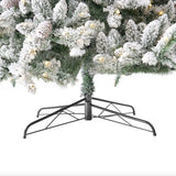 10’ Flocked Livingston Fir Artificial Christmas Tree with Pine Cones, 750 Clear Warm LED Lights and 2424 Bendable Branches from Nearly Natural