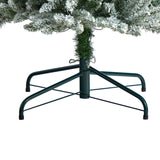 10’ Flocked Pencil Artificial Christmas Tree with 700 Clear Lights and 1145 Bendable Branches from Nearly Natural
