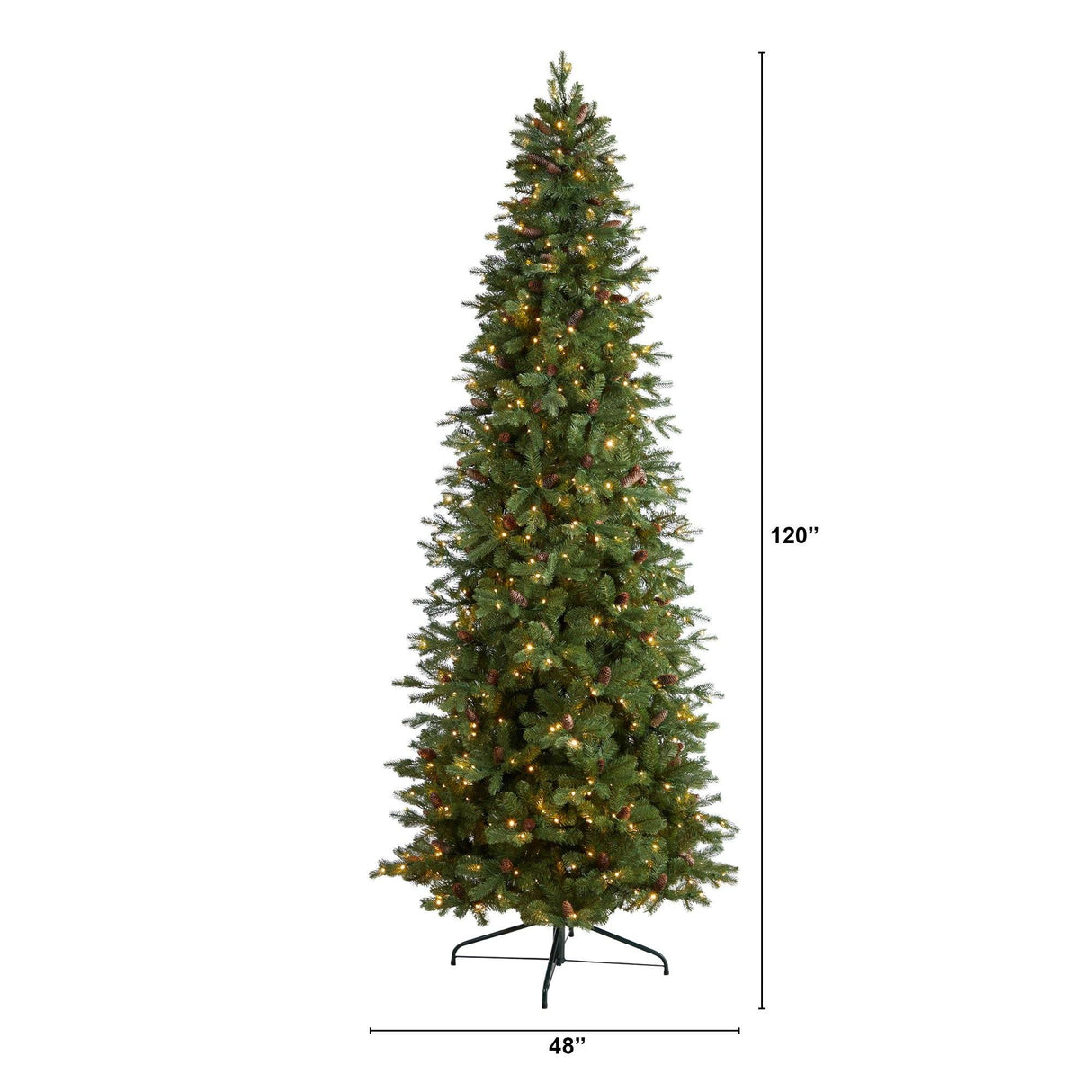 10’ Fraser Fir Artificial Christmas Tree with 780 LED Lights and 2327 Bendable Branches from Nearly Natural