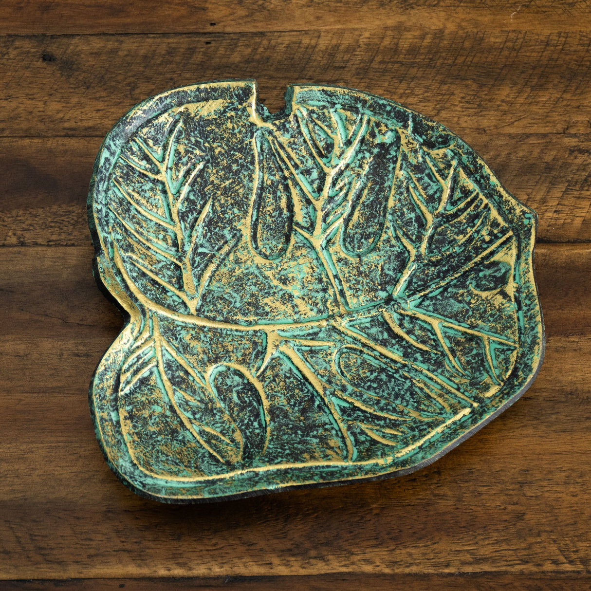 10” Leaf Shaped Decorative Accent from Nearly Natural