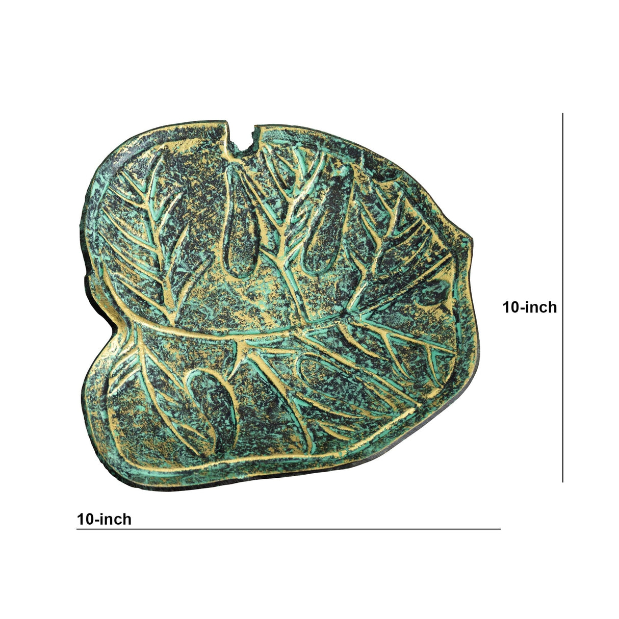 10” Leaf Shaped Decorative Accent from Nearly Natural