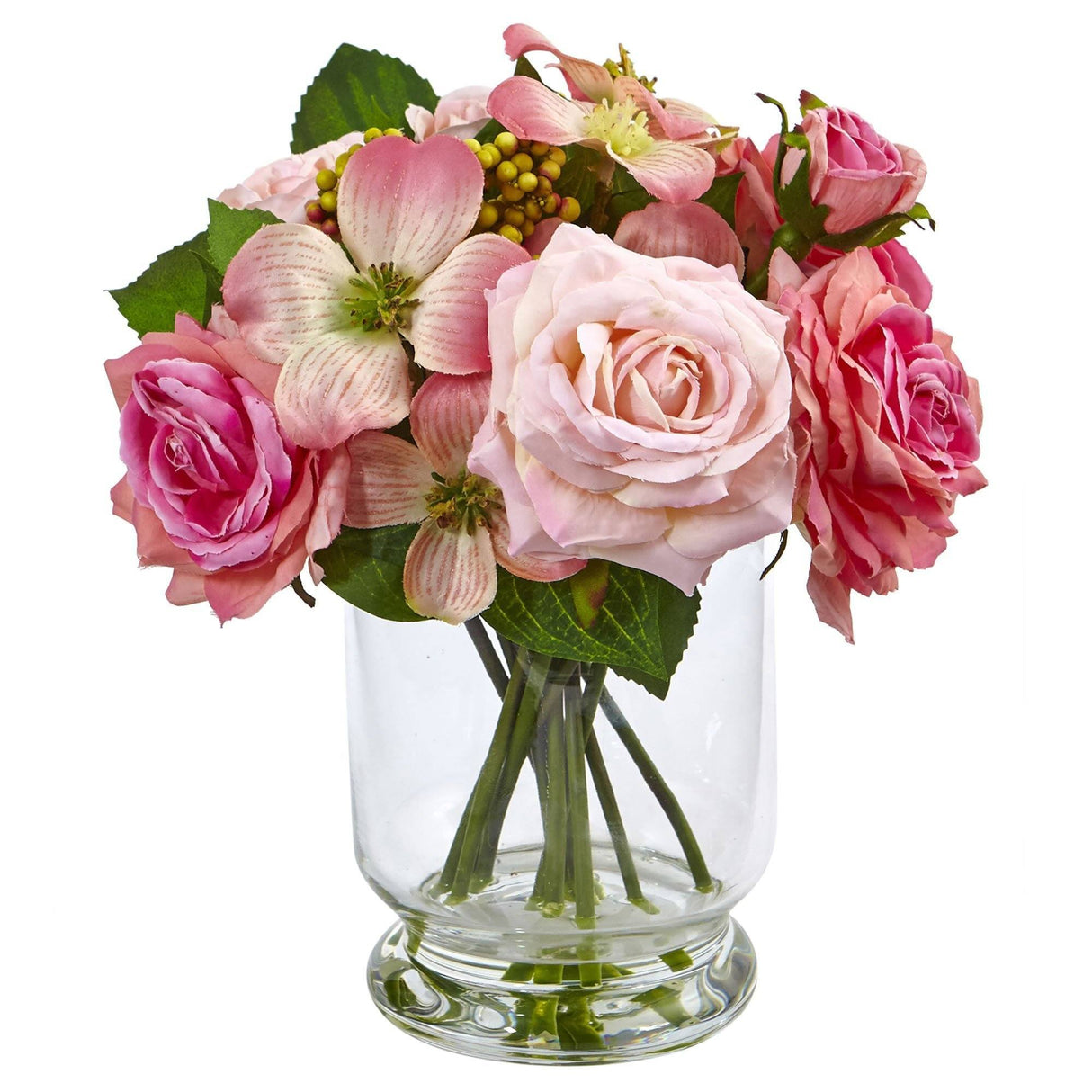 10" Rose and Berry Arrangement" from Nearly Natural