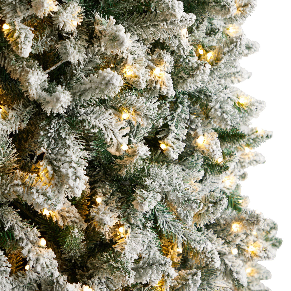 10’ Slim Flocked Montreal Fir Artificial Christmas Tree from Nearly Natural