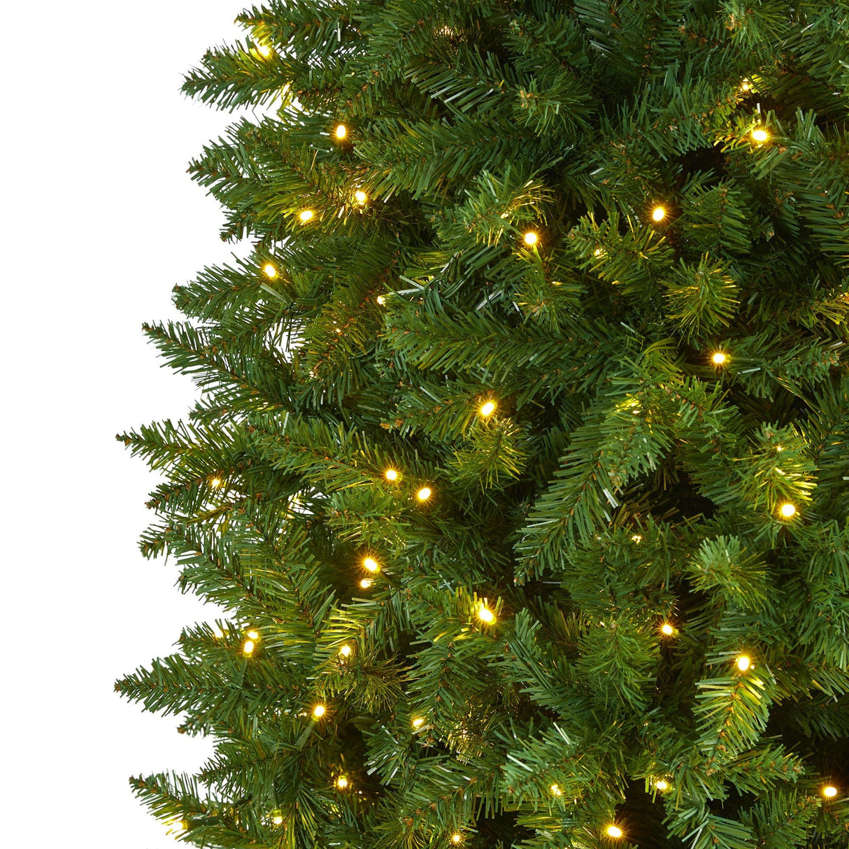 10’ Slim Green Mountain Pine Artificial Christmas Tree with 800 Clear LED Lights from Nearly Natural