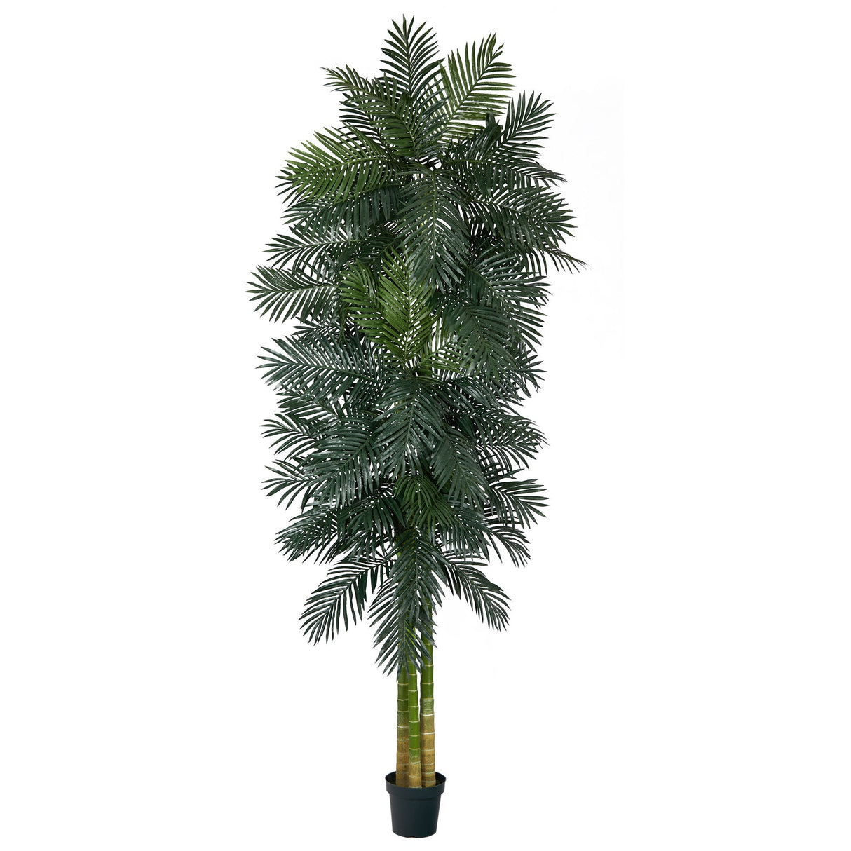 Triple Stalk Golden Cane Artificial Palm Tree 10’ from Nearly Natural