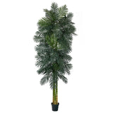 Triple Stalk Golden Cane Artificial Palm Tree 10’ from Nearly Natural