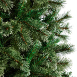 10’ Wisconsin Slim Snow Tip Pine Artificial Christmas Tree with 1050 Clear LED Lights from Nearly Natural