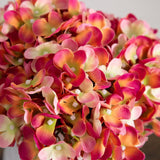 11” Artificial Hydrangea Arrangement in White Metal Vase from Nearly Natural