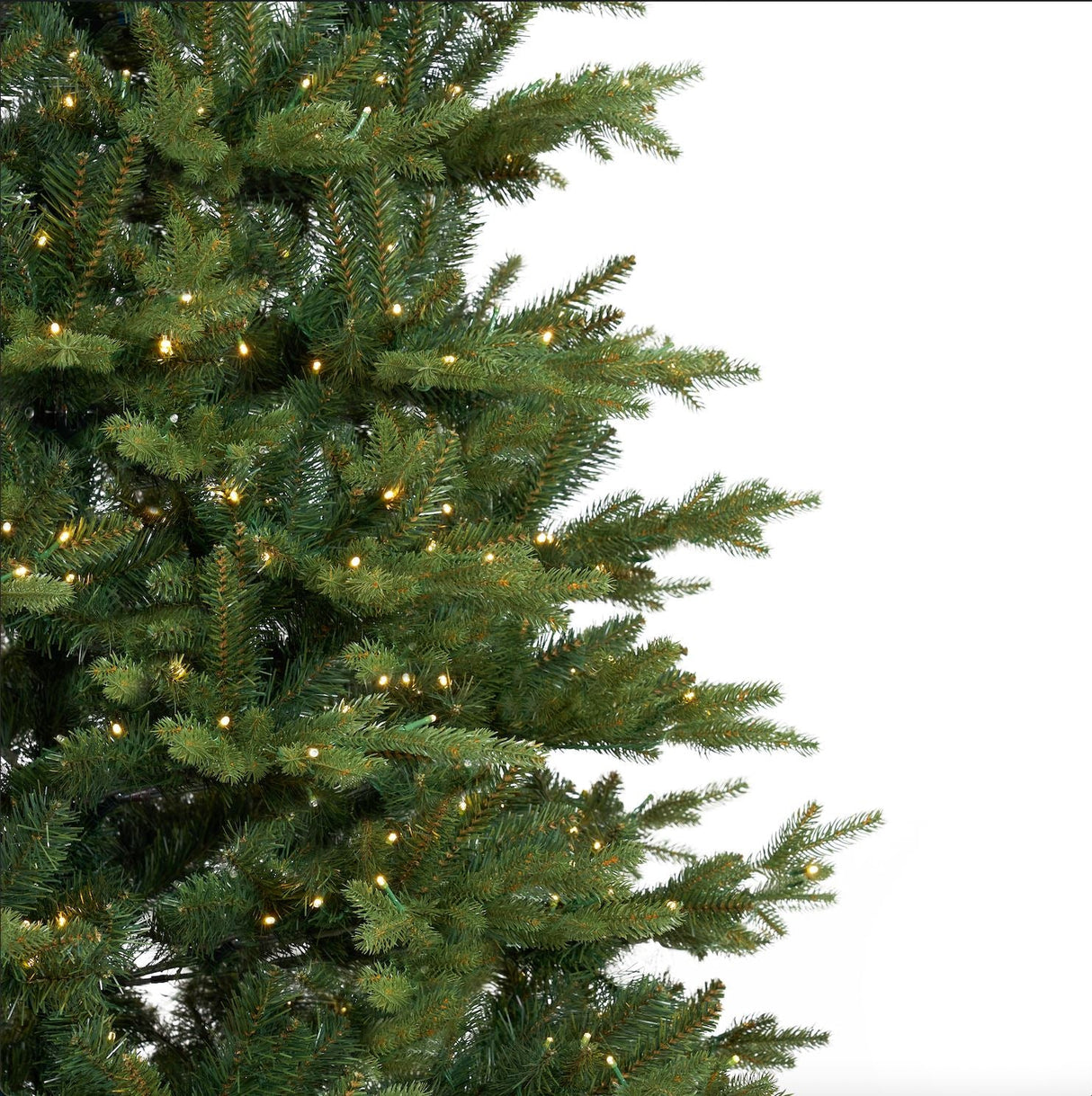 11’ Belgium Fir “Natural Look” Artificial Christmas Tree with 1250 Clear LED Lights and 4222 Bendable Branches from Nearly Natural