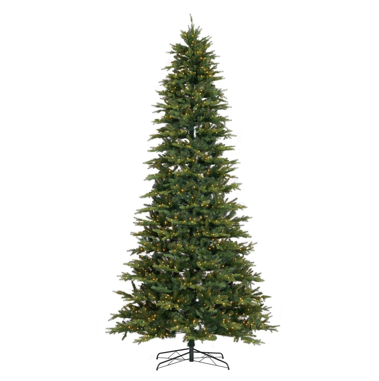 11’ Belgium Fir “Natural Look” Artificial Christmas Tree with 1250 Clear LED Lights and 4222 Bendable Branches from Nearly Natural