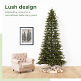 11’ Belgium Fir “Natural Look” Artificial Christmas Tree with 1250 Clear LED Lights and 4222 Bendable Branches from Nearly Natural