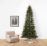 11’ Belgium Fir “Natural Look” Artificial Christmas Tree with 1250 Clear LED Lights and 4222 Bendable Branches from Nearly Natural