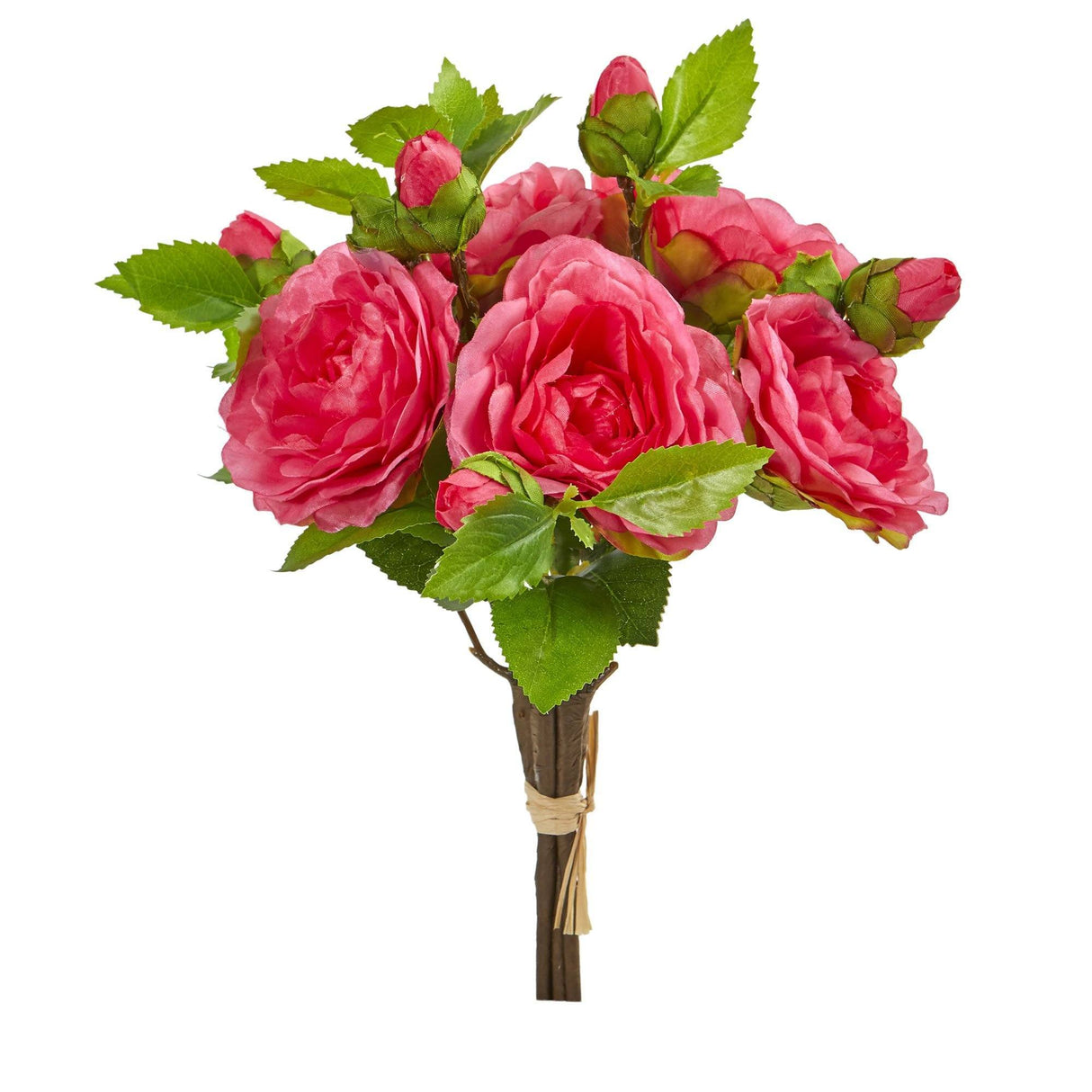 11” Camellia Artificial Flower Bouquet (Set of 4) from Nearly Natural