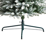 11’ Flocked Pencil Artificial Christmas Tree with 850 Clear Lights and 1435 Bendable Branches from Nearly Natural