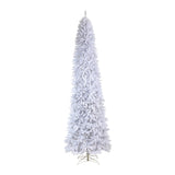 11’ Slim White Artificial Christmas Tree with 950 Warm White LED Lights and 2836 Bendable Branches from Nearly Natural