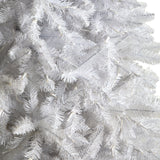 11’ Slim White Artificial Christmas Tree with 950 Warm White LED Lights and 2836 Bendable Branches from Nearly Natural