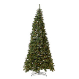 11’ White Mountain Pine Artificial Christmas Tree with 1050 Clear LED Lights, Pine Cones and 2395 Bendable Branches from Nearly Natural