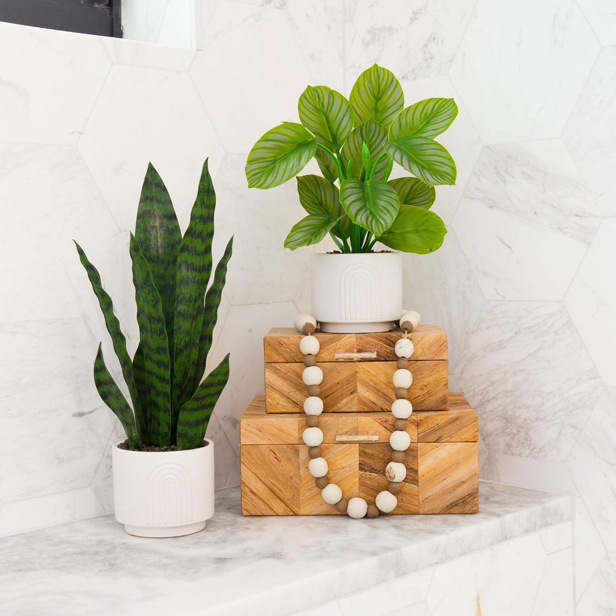 12" Artificial Calathea Plant with Decorative Planter from Nearly Natural