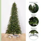 12’ Belgium Fir “Natural Look” Artificial Christmas Tree with 1500 Clear LED Lights and 4962 Bendable Branches from Nearly Natural
