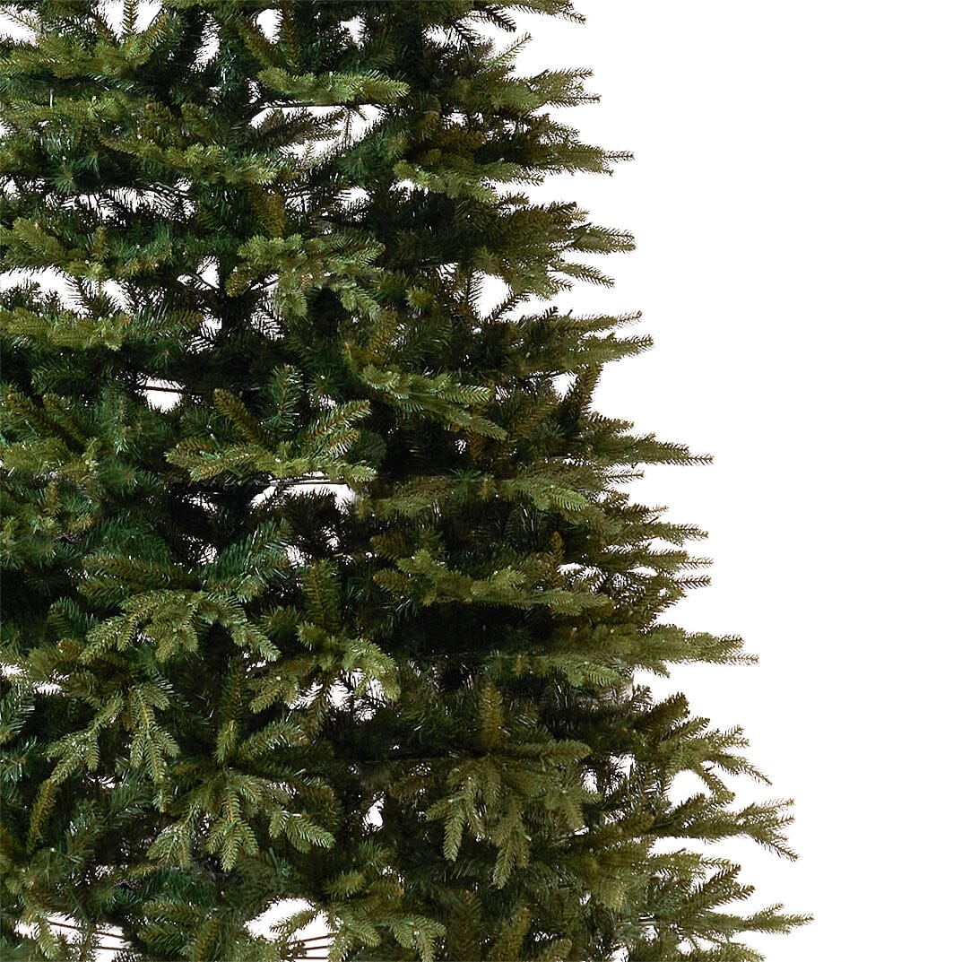12’ Belgium Fir “Natural Look” Artificial Christmas Tree with 1500 Clear LED Lights and 4962 Bendable Branches from Nearly Natural