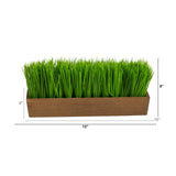 12” Grass Artificial Plant in Decorative Planter from Nearly Natural