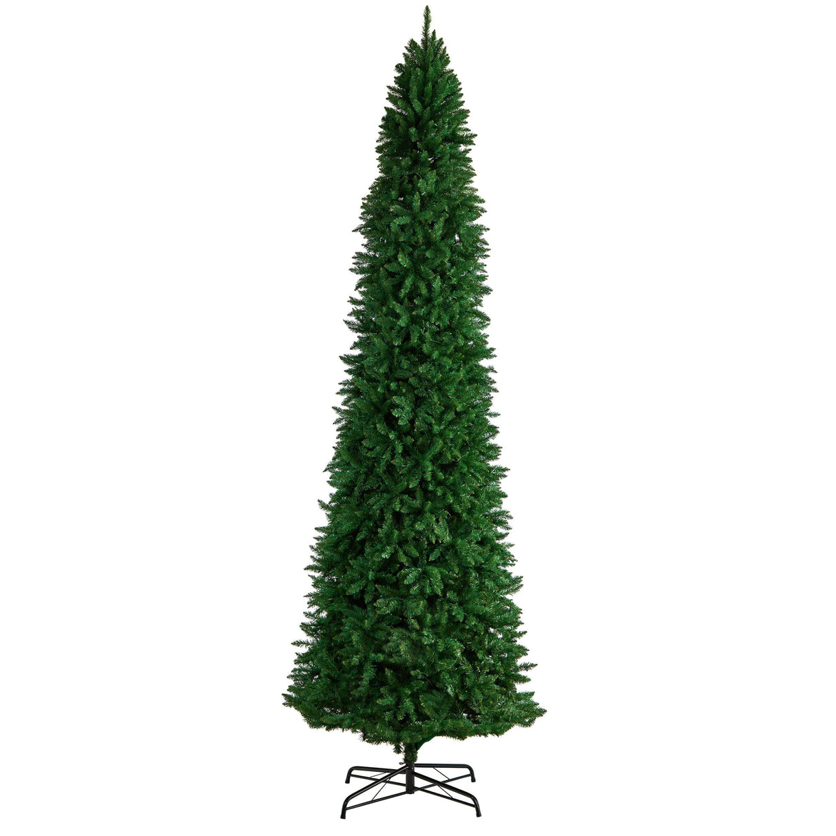 12’ Slim Green Mountain Pine Artificial Christmas Tree with 3235 Bendable Branches from Nearly Natural