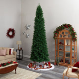 12’ Slim Green Mountain Pine Artificial Christmas Tree with 3235 Bendable Branches from Nearly Natural